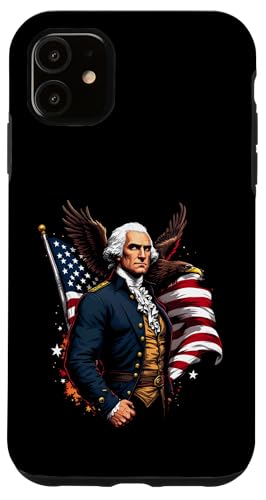 Georger Washington Outfit im USA Amerika Design 4th of July Hülle für iPhone 11 Georger Washington Outfit im USA Amerika Design 4th of July Hülle für iPhone 11 von Georger Washington Grafik für Herren und Damen USA