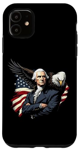 Georger Washington Outfit im USA Amerika Design 4th of July Hülle für iPhone 11 Georger Washington Outfit im USA Amerika Design 4th of July Hülle für iPhone 11 von Georger Washington Grafik für Herren und Damen USA