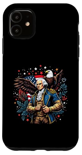 Georger Washington Outfit im USA Amerika Design 4th of July Hülle für iPhone 11 Georger Washington Outfit im USA Amerika Design 4th of July Hülle für iPhone 11 von Georger Washington Grafik für Herren und Damen USA