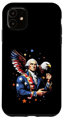 Georger Washington Outfit im USA Amerika Design 4th of July Hülle für iPhone 11 Georger Washington Outfit im USA Amerika Design 4th of July Hülle für iPhone 11 von Georger Washington Grafik für Herren und Damen USA