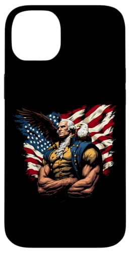Georger Washington Outfit im USA Amerika Design 4th of July Hülle für iPhone 14 Plus Georger Washington Outfit im USA Amerika Design 4th of July Hülle für iPhone 14 Plus von Georger Washington Grafik für Herren und Damen USA