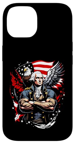 Georger Washington Outfit im USA Amerika Design 4th of July Hülle für iPhone 14 Georger Washington Outfit im USA Amerika Design 4th of July Hülle für iPhone 14 von Georger Washington Grafik für Herren und Damen USA