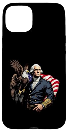 Georger Washington Outfit im USA Amerika Design 4th of July Hülle für iPhone 15 Plus Georger Washington Outfit im USA Amerika Design 4th of July Hülle für iPhone 15 Plus von Georger Washington Grafik für Herren und Damen USA