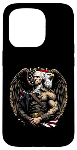 Georger Washington Outfit im USA Amerika Design 4th of July Hülle für iPhone 15 Pro Georger Washington Outfit im USA Amerika Design 4th of July Hülle für iPhone 15 Pro von Georger Washington Grafik für Herren und Damen USA