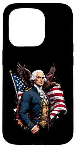 Georger Washington Outfit im USA Amerika Design 4th of July Hülle für iPhone 15 Pro Georger Washington Outfit im USA Amerika Design 4th of July Hülle für iPhone 15 Pro von Georger Washington Grafik für Herren und Damen USA