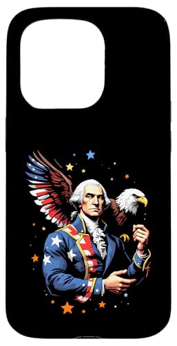 Georger Washington Outfit im USA Amerika Design 4th of July Hülle für iPhone 15 Pro Georger Washington Outfit im USA Amerika Design 4th of July Hülle für iPhone 15 Pro von Georger Washington Grafik für Herren und Damen USA