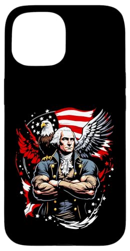 Georger Washington Outfit im USA Amerika Design 4th of July Hülle für iPhone 15 Georger Washington Outfit im USA Amerika Design 4th of July Hülle für iPhone 15 von Georger Washington Grafik für Herren und Damen USA