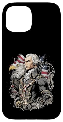 Georger Washington Outfit im USA Amerika Design 4th of July Hülle für iPhone 15 Georger Washington Outfit im USA Amerika Design 4th of July Hülle für iPhone 15 von Georger Washington Grafik für Herren und Damen USA