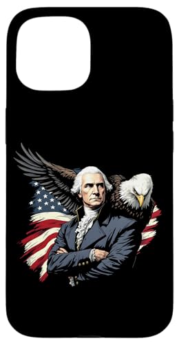 Georger Washington Outfit im USA Amerika Design 4th of July Hülle für iPhone 15 Georger Washington Outfit im USA Amerika Design 4th of July Hülle für iPhone 15 von Georger Washington Grafik für Herren und Damen USA