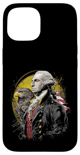 Georger Washington Outfit im USA Amerika Design 4th of July Hülle für iPhone 15 Georger Washington Outfit im USA Amerika Design 4th of July Hülle für iPhone 15 von Georger Washington Grafik für Herren und Damen USA