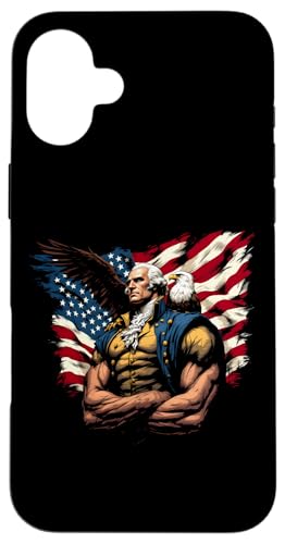 Georger Washington Outfit im USA Amerika Design 4th of July Hülle für iPhone 16 Plus Georger Washington Outfit im USA Amerika Design 4th of July Hülle für iPhone 16 Plus von Georger Washington Grafik für Herren und Damen USA