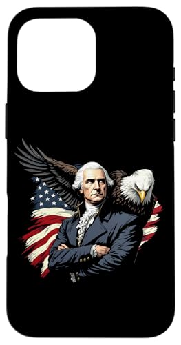 Georger Washington Outfit im USA Amerika Design 4th of July Hülle für iPhone 16 Pro Max von Georger Washington Grafik für Herren und Damen USA