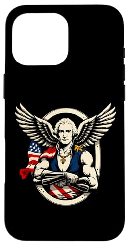 Georger Washington Outfit im USA Amerika Design 4th of July Hülle für iPhone 16 Pro Max Georger Washington Outfit im USA Amerika Design 4th of July Hülle für iPhone 16 Pro Max von Georger Washington Grafik für Herren und Damen USA