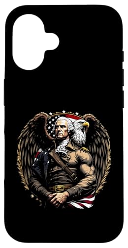 Georger Washington Outfit im USA Amerika Design 4th of July Hülle für iPhone 16 Georger Washington Outfit im USA Amerika Design 4th of July Hülle für iPhone 16 von Georger Washington Grafik für Herren und Damen USA