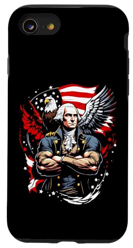 Georger Washington Outfit im USA Amerika Design 4th of July Hülle für iPhone SE (2020) / 7 / 8 von Georger Washington Grafik für Herren und Damen USA