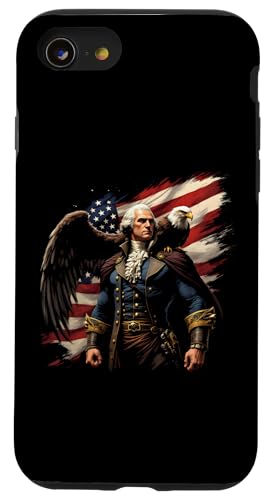Georger Washington Outfit im USA Amerika Design 4th of July Hülle für iPhone SE (2020) / 7 / 8 von Georger Washington Grafik für Herren und Damen USA