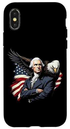 Georger Washington Outfit im USA Amerika Design 4th of July Hülle für iPhone X/XS Georger Washington Outfit im USA Amerika Design 4th of July Hülle für iPhone X/XS von Georger Washington Grafik für Herren und Damen USA