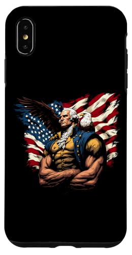 Georger Washington Outfit im USA Amerika Design 4th of July Hülle für iPhone XS Max Georger Washington Outfit im USA Amerika Design 4th of July Hülle für iPhone XS Max von Georger Washington Grafik für Herren und Damen USA