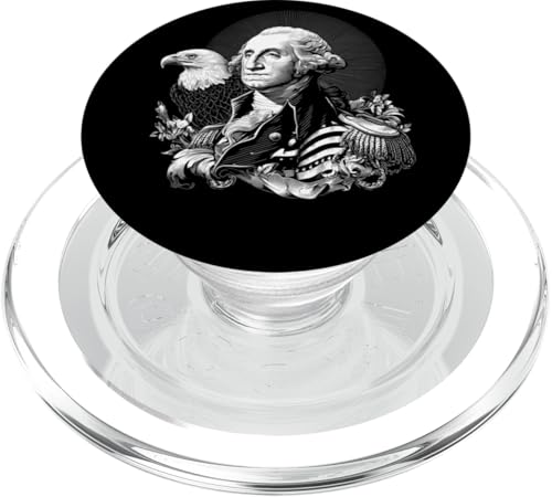 Georger Washington Outfit im USA Amerika Design 4th of July PopSockets PopGrip für MagSafe von Georger Washington Grafik für Herren und Damen USA