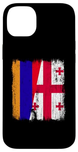 Armenien, Georgien, halbe Flagge, armenische georgische Wurzeln Hülle für iPhone 14 Plus Armenien, Georgien, halbe Flagge, armenische georgische Wurzeln Hülle für iPhone 14 Plus von Georgia Flag Designs Proud Georgian Heritage
