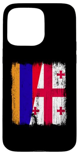 Armenien, Georgien, halbe Flagge, armenische georgische Wurzeln Hülle für iPhone 15 Pro Max Armenien, Georgien, halbe Flagge, armenische georgische Wurzeln Hülle für iPhone 15 Pro Max von Georgia Flag Designs Proud Georgian Heritage