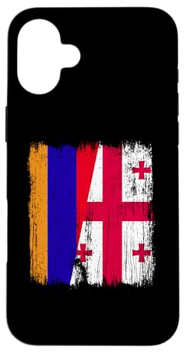 Armenien, Georgien, halbe Flagge, armenische georgische Wurzeln Hülle für iPhone 16 Plus Armenien, Georgien, halbe Flagge, armenische georgische Wurzeln Hülle für iPhone 16 Plus von Georgia Flag Designs Proud Georgian Heritage
