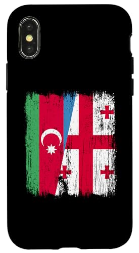 Aserbaidschan Georgien halbe Flagge aserbaidschanische georgische Wurzeln Hülle für iPhone X/XS Aserbaidschan Georgien halbe Flagge aserbaidschanische georgische Wurzeln Hülle für iPhone X/XS von Georgia Flag Designs Proud Georgian Heritage