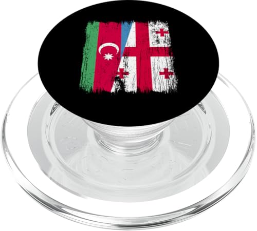Aserbaidschan Georgien halbe Flagge aserbaidschanische georgische Wurzeln PopSockets PopGrip für MagSafe Aserbaidschan Georgien halbe Flagge aserbaidschanische georgische Wurzeln PopSockets PopGrip für MagSafe von Georgia Flag Designs Proud Georgian Heritage