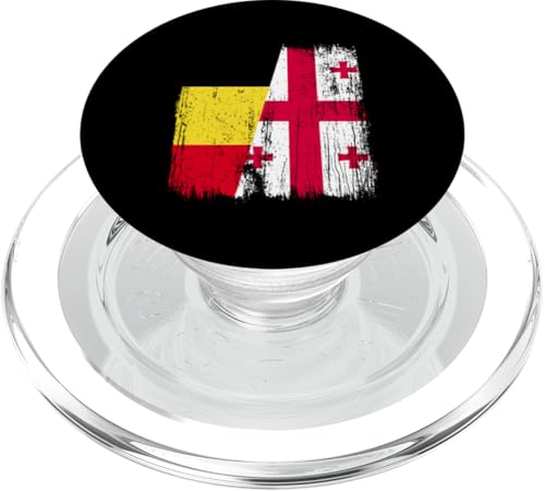 Belgien Georgien Halbe Flagge Belgische georgische Wurzeln PopSockets PopGrip für MagSafe Belgien Georgien Halbe Flagge Belgische georgische Wurzeln PopSockets PopGrip für MagSafe von Georgia Flag Designs Proud Georgian Heritage