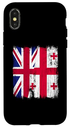 Britische Georgien, halbe Flagge, britische georgische Wurzeln Hülle für iPhone X/XS Britische Georgien, halbe Flagge, britische georgische Wurzeln Hülle für iPhone X/XS von Georgia Flag Designs Proud Georgian Heritage