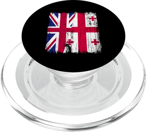 Britische Georgien, halbe Flagge, britische georgische Wurzeln PopSockets PopGrip für MagSafe Britische Georgien, halbe Flagge, britische georgische Wurzeln PopSockets PopGrip für MagSafe von Georgia Flag Designs Proud Georgian Heritage