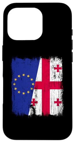EU Georgia Halbflagge Europäische Union Georgische Wurzeln Hülle für iPhone 16 Pro EU Georgia Halbflagge Europäische Union Georgische Wurzeln Hülle für iPhone 16 Pro von Georgia Flag Designs Proud Georgian Heritage