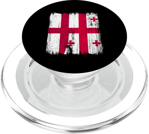 England, Georgien, halbe Flagge, englische georgische Wurzeln PopSockets PopGrip für MagSafe England, Georgien, halbe Flagge, englische georgische Wurzeln PopSockets PopGrip für MagSafe von Georgia Flag Designs Proud Georgian Heritage