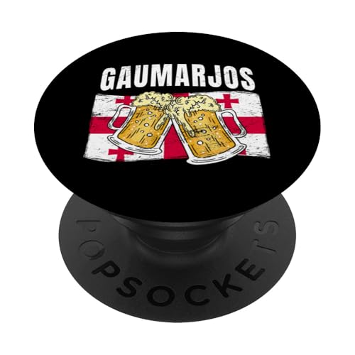 Gaumarjos Cheers Georgische Sprache Lustiger Georgia Beer Toast PopSockets Klebender PopGrip Gaumarjos Cheers Georgische Sprache Lustiger Georgia Beer Toast PopSockets Klebender PopGrip von Georgia Flag Designs Proud Georgian Heritage