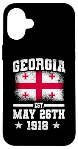 Georgia Est. 26. Mai 1918 Georgian Independence Day Wear Hülle für iPhone 16 Plus von Georgia Flag Designs Proud Georgian Heritage