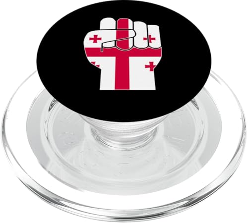 Georgian Flag Raised Faust Georgia Pride PopSockets PopGrip für MagSafe von Georgia Flag Designs Proud Georgian Heritage