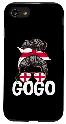 Gogo Georgia Girl Haarknoten, georgische Sprache Hülle für iPhone SE (2020) / 7 / 8 von Georgia Flag Designs Proud Georgian Heritage
