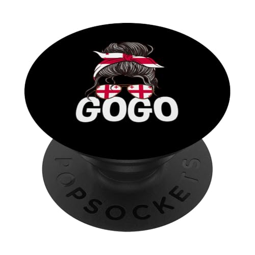 Gogo Georgia Girl Haarknoten, georgische Sprache PopSockets Klebender PopGrip Gogo Georgia Girl Haarknoten, georgische Sprache PopSockets Klebender PopGrip von Georgia Flag Designs Proud Georgian Heritage