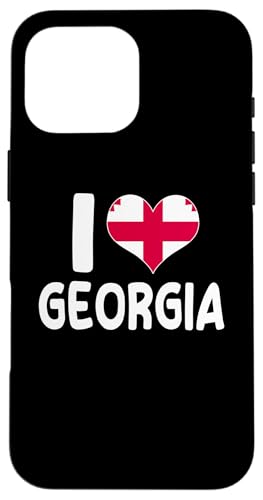 I Love Georgia Georgian Flagge Herz Hülle für iPhone 16 Pro Max I Love Georgia Georgian Flagge Herz Hülle für iPhone 16 Pro Max von Georgia Flag Designs Proud Georgian Heritage