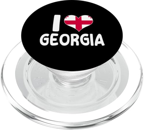 I Love Georgia Georgian Flagge Herz PopSockets PopGrip für MagSafe I Love Georgia Georgian Flagge Herz PopSockets PopGrip für MagSafe von Georgia Flag Designs Proud Georgian Heritage