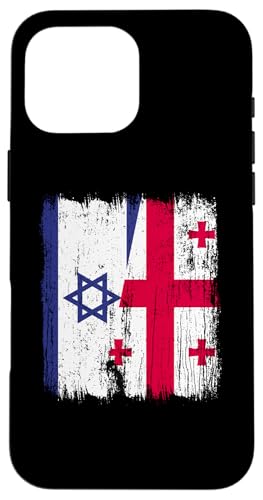 Israel Georgia Halbflagge israelische georgische Wurzeln Hülle für iPhone 16 Pro Max Israel Georgia Halbflagge israelische georgische Wurzeln Hülle für iPhone 16 Pro Max von Georgia Flag Designs Proud Georgian Heritage