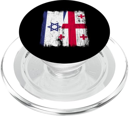Israel Georgia Halbflagge israelische georgische Wurzeln PopSockets PopGrip für MagSafe Israel Georgia Halbflagge israelische georgische Wurzeln PopSockets PopGrip für MagSafe von Georgia Flag Designs Proud Georgian Heritage