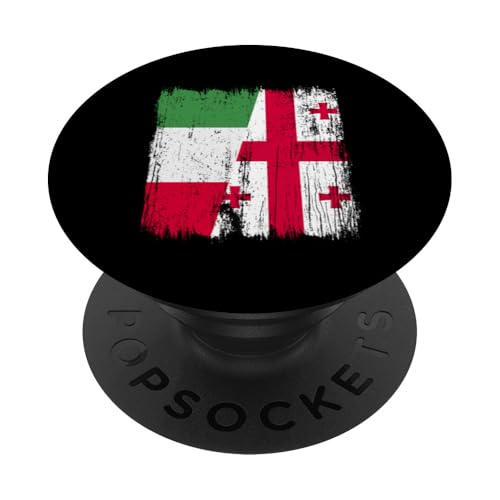 Italien Georgien Halbflagge Italienische Georgische Wurzeln PopSockets Klebender PopGrip Italien Georgien Halbflagge Italienische Georgische Wurzeln PopSockets Klebender PopGrip von Georgia Flag Designs Proud Georgian Heritage