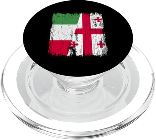 Italien Georgien Halbflagge Italienische Georgische Wurzeln PopSockets PopGrip für MagSafe von Georgia Flag Designs Proud Georgian Heritage