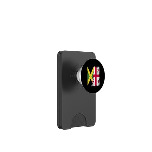 Jamaika, Georgien, halbe Flagge, jamaikanische georgische Wurzeln PopSockets PopWallet für MagSafe Jamaika, Georgien, halbe Flagge, jamaikanische georgische Wurzeln PopSockets PopWallet für MagSafe von Georgia Flag Designs Proud Georgian Heritage