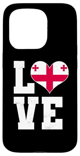 Love Georgia, Herz mit georgischer Flagge Hülle für iPhone 15 Pro Love Georgia, Herz mit georgischer Flagge Hülle für iPhone 15 Pro von Georgia Flag Designs Proud Georgian Heritage