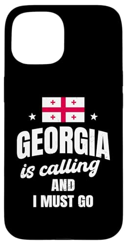 Lustiger Georgia-Liebhaber Spruch mit georgischer Flagge Hülle für iPhone 15 Lustiger Georgia-Liebhaber Spruch mit georgischer Flagge Hülle für iPhone 15 von Georgia Flag Designs Proud Georgian Heritage