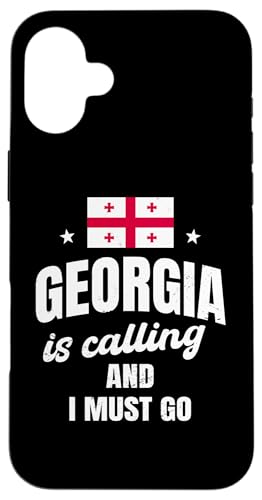 Lustiger Georgia-Liebhaber Spruch mit georgischer Flagge Hülle für iPhone 16 Plus Lustiger Georgia-Liebhaber Spruch mit georgischer Flagge Hülle für iPhone 16 Plus von Georgia Flag Designs Proud Georgian Heritage