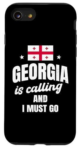 Lustiger Georgia-Liebhaber Spruch mit georgischer Flagge Hülle für iPhone SE (2020) / 7 / 8 von Georgia Flag Designs Proud Georgian Heritage
