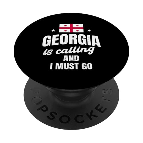 Lustiger Georgia-Liebhaber Spruch mit georgischer Flagge PopSockets Klebender PopGrip von Georgia Flag Designs Proud Georgian Heritage